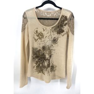 Miss Me SZ M NWT cream Sweater